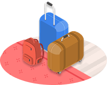 キャリーケースのイラスト